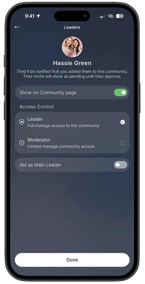 Adding community leaders