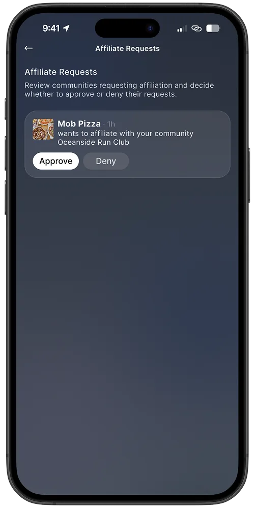 Affiliated community requests