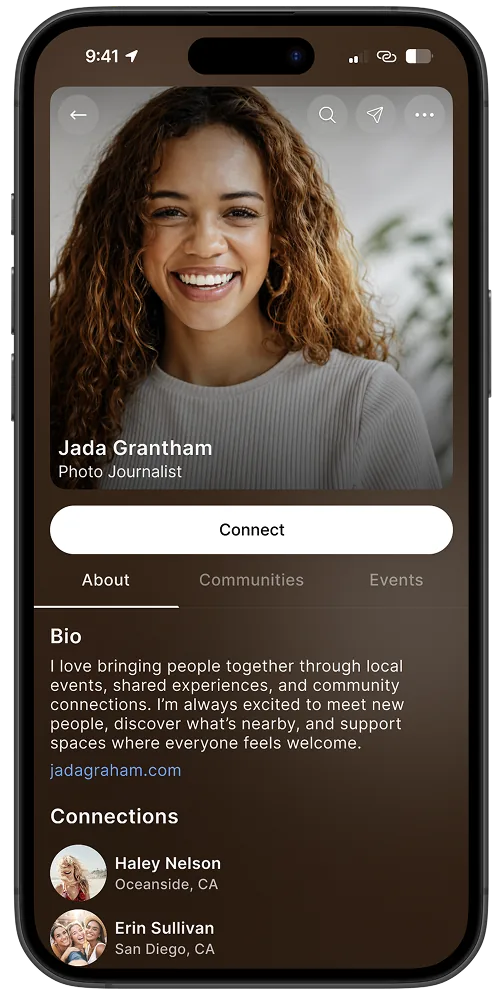 User profile surface