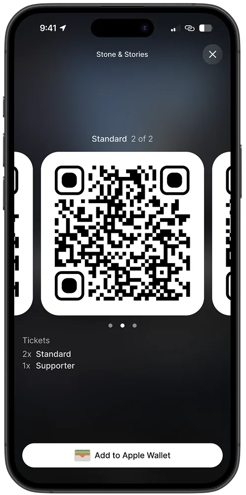 QR ticket: multiple tickets